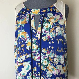 Collective Concepts Lydia Floral Print Key-Hole Blouse